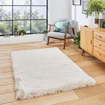 Beige Extra Super Soft Shaggy Luxury Floor Rug 8cm Long Pile
